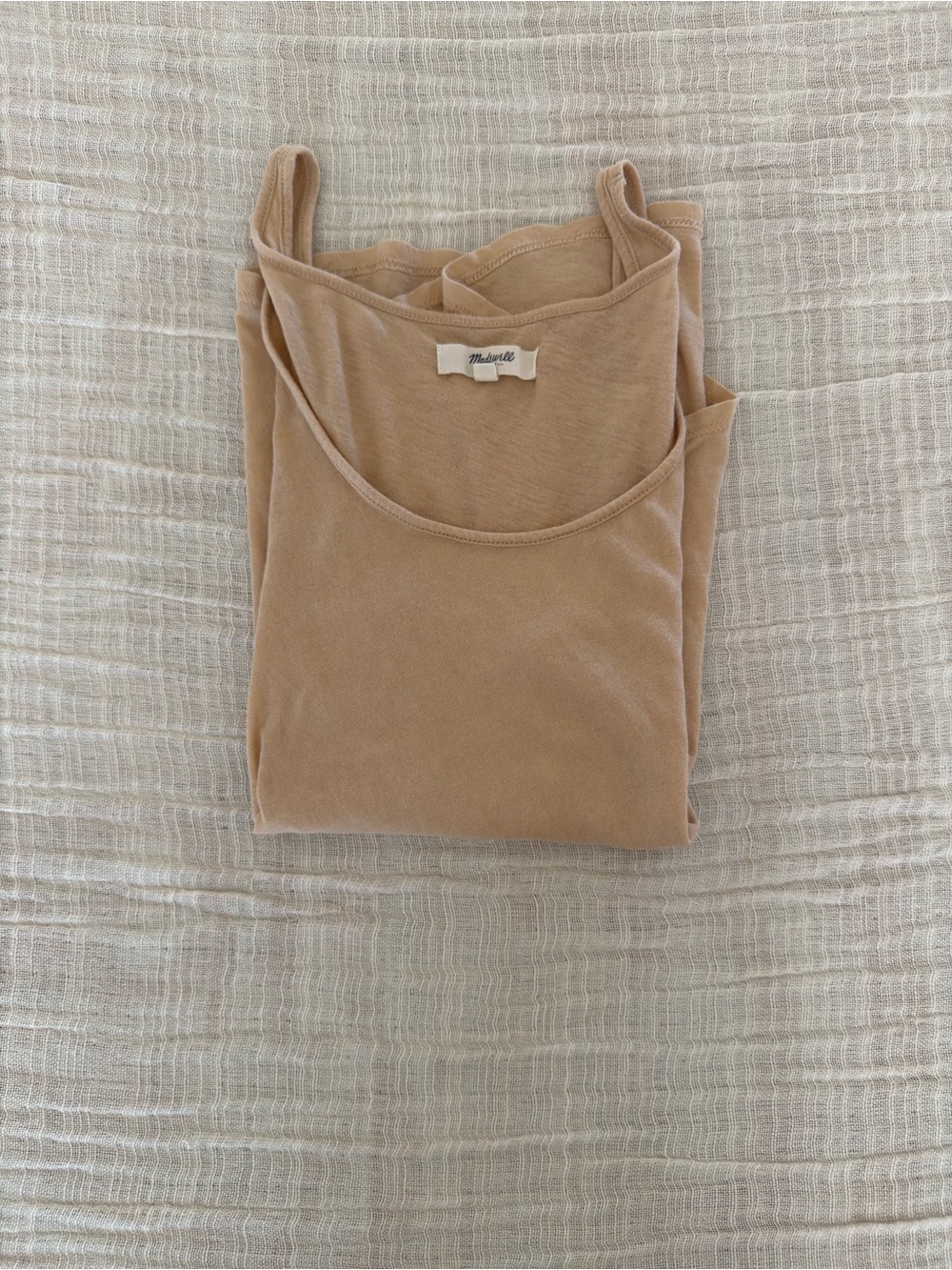 ☀️ Buttery Soft Madewell Pima Cotton Tank Top – Perfect Neutral Basic! ☁️